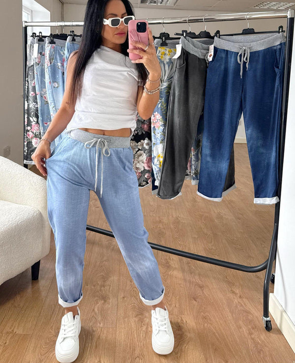 Kind Vibe Women's Cargo Trousers - Denim