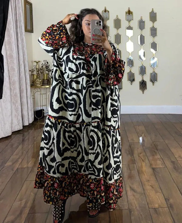 Kind Vibe Womens Floral Printed Maxi Dress (One Size 8-22)