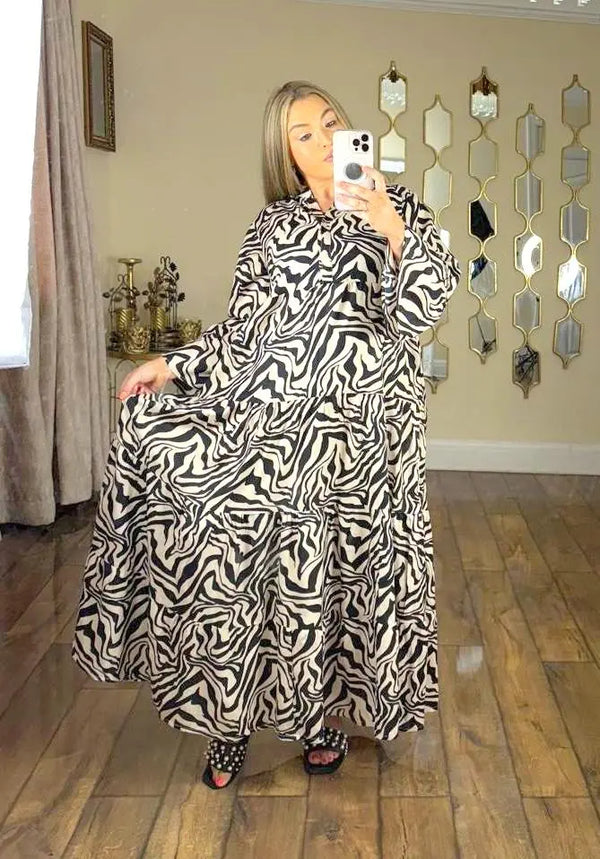 Kind Vibe Womens Printed Maxi summer Dress (One Size 6-16)