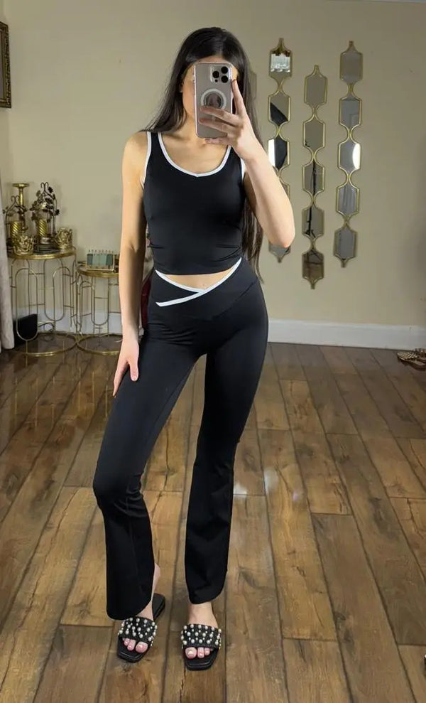 Kind Vibe Womens Suer Comfortable 2 Piece Thick Meterial Fitness Gym Set