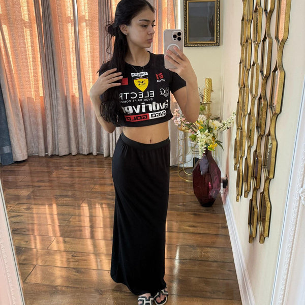 Kind Vibe Women's Summer Comfortable Tube Maxi Skirt - Black