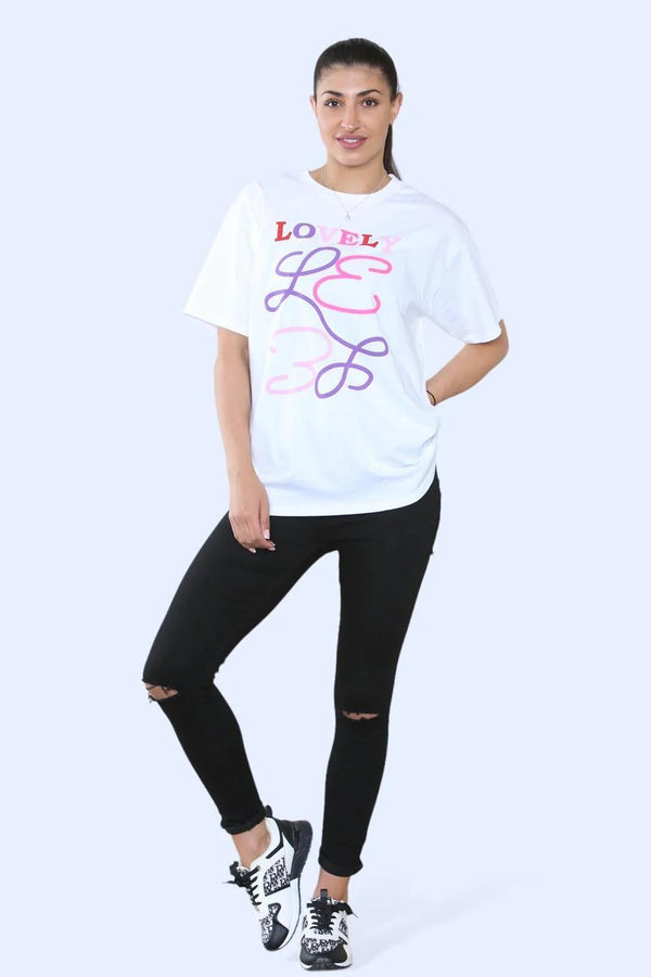 Kind Vibe Love Slogan Women's T Shirt Top Tshirt - White