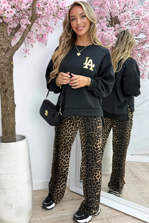 Kind Vibe Women's La Oversized Long Sleeve Sweatshirt Top (One Size 6-14)