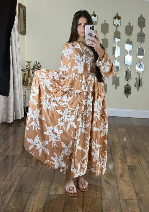 Kind Vibe Womens Printed Maxi Summer Dress (One Size 6-22)