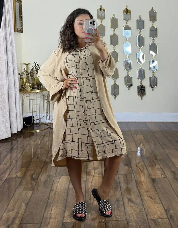 Kind Vibe Womens Printed Button Through Shirt Dress (One Size 6-16)